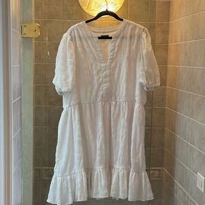 White Puff Sleeve Dress
